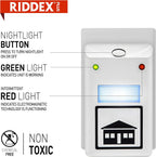 RIDDEX Plus Insect Repellent | Plug in, Mouse Deterrent - Pest Control for Defense Against Rats, Mice, Roaches, Bugs and Insects | Control Pests with No Toxins | White