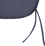 SleepMan Outdoor 17"x16" Chair Cushions with Ties Set of 8, Water Resistant All Weather U-Shape Seat Pads for Patio Garden Furniture Indoor Fade Resistant Patio Cushions (Blue Grey)