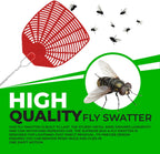 Supreme Bug & Fly Swatter 6-Pack – Braided Metal Handle 6 Pack Fly Swatters, Multi Pack Colors, – for Indoor/Outdoor – Flyswatter (21 inch- Set of 6)