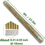 70 Pcs Bamboo Stakes, 5 Feet (57.5inch) Natural Bamboo Garden Stakes for Plant, Garden Bamboo Plant Sticks for Plants Support, Tomato, Beans, Vegetable, Trees and Climbing Plants
