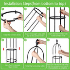 2 Pack 5Ft Tall Garden Obelisk Trellis for Climbing Plants Outdoor, Plant Trellis Garden Tower Trellis for Potted Plant Climbing, Flowers Vegetable Cucumber Trellis