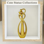 Trycooling Kissing Lovers Statue Abstract Sculpture Resin Statues for Home Decor Modern Home Office Desktop Shelf Bookshelf Decor (Gold)