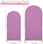 Wedding Arch Covers Arch Backdrop Cover Arch Stand Covers 7.2FT 6FT Set of 2 Arch Cover Spandex Fabric Stretchy Backdrop for Wedding Birthday Party Decoration Baby Shower (Lilac)