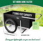 Smart Carts Ultimate Gardener Cart with 7 CF Capacity, Large 20-Inch Wheels for Effortless Maneuverability, and Aluminum Frame That is Strong, Lightweight, and Rustproof