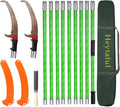 Manual Pole Saw 30 FT Extendable Tree Pruner High Branches Trimming for Pruning Palms and Shrubs with Long Handle (Green)