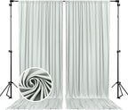 10 x 7 Feet Silver Backdrop Curtain for Partie, Background Curtains for Photoshoot, Birthday, Wedding, Halloween, Thanksgiving, Christmas, New Year Party Decorations 5Ft x 7Ft, 2 Panels