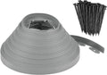 Garden Edging - 100 Feet Plastic Landscaping Edging Border with 93 Pack Spikes Apply to Flower Beds/Grass Lawn/Yard (1.57Inches Tall, Grey)