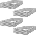 4pcs 4x2ft Galvanized Raised Garden Bed Outdoor,Above Ground Garden Bed for Vegetable,Metal Raised Beds for Flower,Steel Raised Beds for Gardening