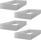 4pcs 4x2ft Galvanized Raised Garden Bed Outdoor,Above Ground Garden Bed for Vegetable,Metal Raised Beds for Flower,Steel Raised Beds for Gardening
