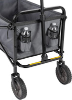 Amazon Basics Collapsible Folding Heavy Duty Utility Wagon for Outdoor Sports, 265 pounds Weight Capacity, Camping, Garden, and Shopping, 27.6 x 40.9 x 20 inches, Gray