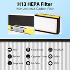 FLT5000 Filter-C True HEPA Replacement Filter for Guardian AC5000E AC5000 Air Purifier Compatible with AC5250PT, AC5350B, AC5350W, AC5350BCA, AC5300B Air Cleaner, 2 Pack HEPA + 4 Pre-Filters