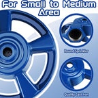 Domensi 1 Pack Cast Iron Lawn Sprinklers for Yard Heavy Duty Metal Garden Water Sprinkler American Threaded Joints for Lawn Garden Yard Irrigation System, Blue