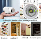 2 Inch 12V Inline Duct Fan 6W Air Vent Fan Booster Pet Indoor Vent Blower for Greenhouse Bathroom Tent Room Basement Attic (Color : White, Size : Adjustable Speed)