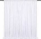 White Sequin Backdrop Curtain 7ft x 7ft Party Backdrop Curtains Sparkly Photo Backdrop for Party Wedding Birthday Wall Decoration