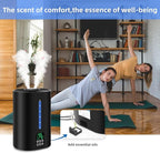 6L Humidifiers for Bedroom Large Room Home, Cool and Warm Humidifier for Plants Mist Top Fill Desk Humidifier Essential Oil Diffuser, Quiet Humidifiers with Adjustable Mist,360°Nozzle-Black