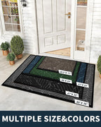 Yimobra Front Door Mat Outdoor Indoor, 29.5x17 All-Season Waterproof Welcome Mat, All-Weather Outside Entrance Mat, Non-Slip Patio Porch Doormat, Low Profile, Fade Resistant, Blue