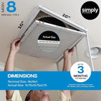Simply 16x16x1 Air Filter, MERV 8, 12 Pack, For Home AC Furnace & HVAC (Actual Size: 15.75"x15.75"x0.75") DUST, Pet, & Allergy Control