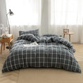 FACE TWO FACE Bedding Duvet Cover Set100% Washed Cotton Duvet Cover Linen Like Textured Breathable Durable Soft Comfy (King, Light Gray)