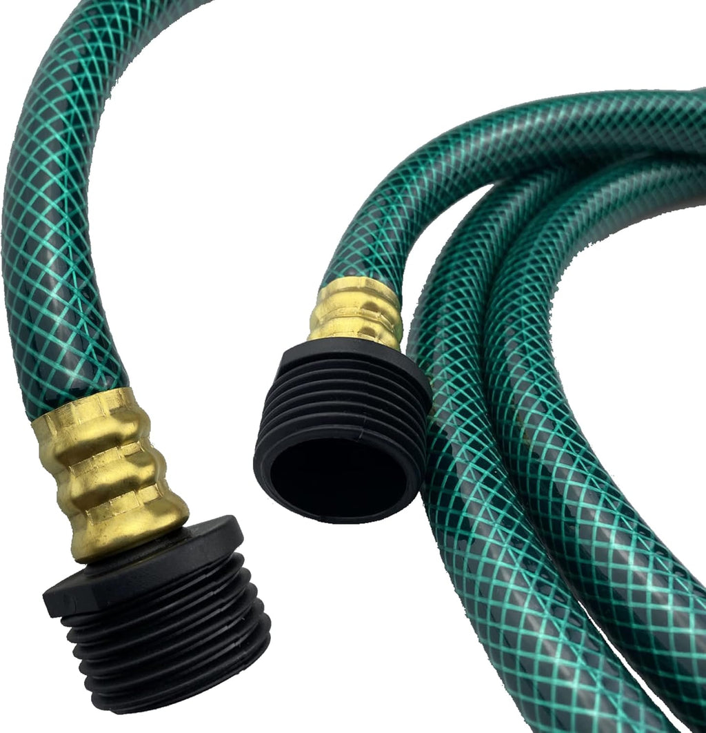 PVC Garden Hose 1/2 Inch, Flexible Water Hose with Male and Female Fittings, No Leaking, Heavy Duty, for Household, Outdoors, Lawns, Patio (5 FT, Green, Plastic Fittings)