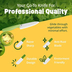 Durable Ceramic Knife for Chopping Vegetables & Fruits, 4” Non-Reactive and Professional Ceramic Chef Knife for Clean Cutting, Rust-Proof Sharp Blade with Ergonomic Handle, Gift-Ready Kitchen Knives