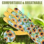 Long Gardening Gloves for Women Thorn Proof,Rose Pruning Cowhide Leather Garden Gloves for Cactus, Rose and Blackberry