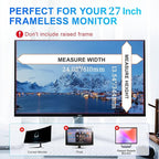 Magnetic 27 Inch Privacy Screen for Computer Monitor 16:9 Aspect Ratio, Hanging Removable Anti-Blue/Glare Protector Film, Anti Spy Desktop Security Private Filter 27in