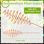 NACHLYNN 6 Pack Electroculture Plant Stakes Pure Long Copper Garden Stakes Soft Copper Electro Culture Gardening Wire for Gardening Growing Plants and Vegetables