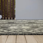 Antep Rugs Patio 8x10 Outdoor/Indoor Southwest Aztec Native Area Rug (Gray, 7'10" x 10')