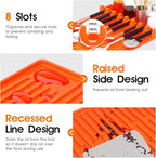 Silicone Griddle Tool Mat for Blackstone, 16"x11.5" Easy to Clean Heat Resistant Non-Stick Antislip Spatula Mat for Outdoor Grill BBQ Cooking Kitchen Counter (Orange)