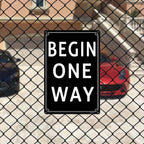12x16" Begin One Way Parking Lot Sign - High-Intensity Grade Aluminum, Weatherproof & Fade-Resistant, Ideal for Outdoor & Indoor Use - Curbside Sign