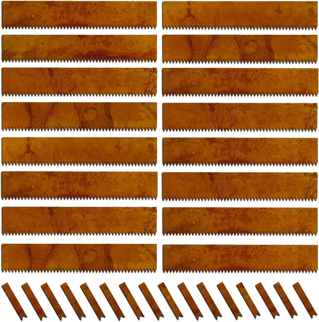 Cor-Ten Steel Landscape Edging with Rust Patina Finish, Pre-Rusted Cor-Ten Steel Landscape Edging, 42 inch Strips, 6 inch Depth (16 Pack)