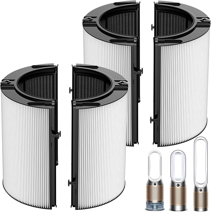 2 Pack 360° Combi 2 in 1 HEPA + Carbon Filter for Dyson TP04 HP04 TP07 TP06 HP06 TP4A TP7A PH02 PH01 PH03 PH04 PH3A HP09 TP09 HP07 HP10 TP10 HP4A HP7A DP04 Air Purifi-er, HEPA Carbon Filter #965432-01