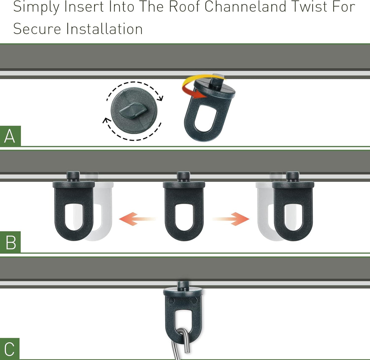 Ripeng 100 Pieces Greenhouse Hooks Hanger Twist Clips Greenhouse Fixing Clips with Stainless Steel S Hooks for Outdoor Garden Hanging Plants Plastic Insulation Netting Shading