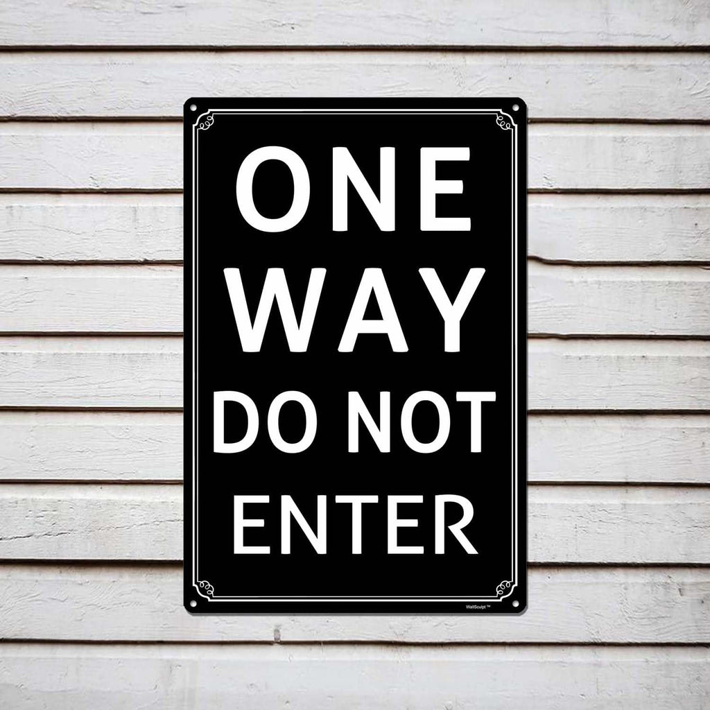 8x12" One Way - Do Not Enter Parking Lot Sign - High-Intensity Grade Aluminum, Weatherproof & Fade-Resistant, Ideal for Outdoor & Indoor Use - Curbside Sign