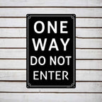 12x16" One Way - Do Not Enter Parking Lot Sign - High-Intensity Grade Aluminum, Weatherproof & Fade-Resistant, Ideal for Outdoor & Indoor Use - Curbside Sign