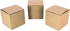 25 Pcs Brown Paper Gift Boxes, Small Candy Treat Boxes Bulk, 3x3x3 inch Gift Box with Lids for Party Favors, Birthday Gifts, Wedding Gifts