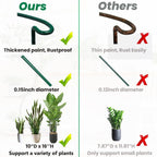 4 Pack Snake Plant Support Stakes, Peony Cages and Supports, Heavy-Duty Plant Stabilizer Support, Hydrangea Support Cage, Dahlia Support Ring, Plant Support Stake for Indoor and Outdoor Potted Plants