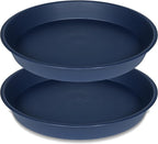 2 Pack of Bird Bath Bowl 12", 1.6" Depth, 10 12 inch Birdbath Bowls Dish Only for The Garden, Large Plant Saucer (12", Blue)