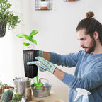 RunNico 50pcs Plastic Deep Plant Nursery Pots, 9.8”Tall Tree Pots,Black Deep Seedling Container Pots with Drainage Holes for Indoor Outdoor Gardening (4.7" Wx9.8 H)