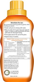 Espoma Organic Cactus Soil Mix 4qt Bag and Cactus! Liquid Plant Food Concentrate 8oz Bottle. Use for Cactus & Succulents - for Organic Gardening - Combo Pack