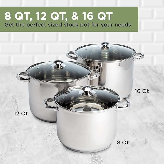 Ecolution Stainless Steel, 8-Quart (Pack of 2)