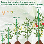 Plant Stakes 14.2Inch, BOVITRO 16Pcs Garden Stakes with Clips for Indoor Outdoor Plants, Adjustable Length Plant Support Stakes, Orchid Stick, Tomato Beans Vegetable Stakes for Garden