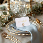 UNIQOOO 12Pcs Decorative Gold Shell Place Card Holders Bulk, Scallop Name Card Stands Set, for Beach Wedding Decor Coastal Favors, Table Setting, Business Card, Name Tag, Party Food Labels