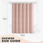 Blush Pink Boho Shower Curtain Cute Shower Curtain Modern Farmhouse Textured Chevron Striped Minimalist Bathroom Shower Curtains