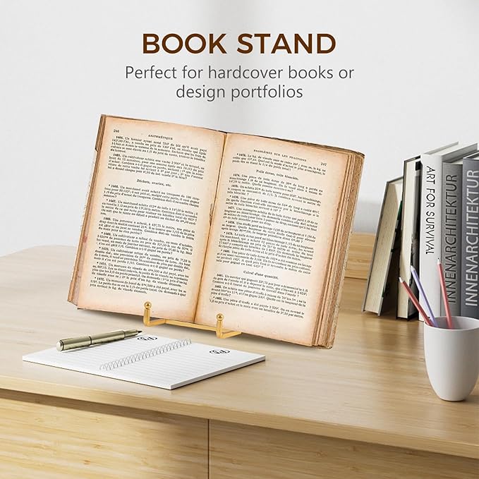 Plate Holder Easel Display Stand - 8 inch Metal Plate Stands for Display - Tabletop Picture Stand - Gold Iron Easels for Display Pictures | Photo Frames | Book | Decorative Plates | Plaque -2 Pack