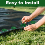 100 PCS Landscape Staples + 100 PCS Gaskets, U-Shaped Galvanized Garden Stakes Landscaping Fabric Sod Pins, Landscape Pins Stakes for Weed Barrier Fabric Ground Cover, 6 Inch