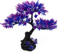 Mipukbay Aquarium Plants Tree - Purple Artificial Plastic Fish Tank Decor, Realistic Ornament Safe for Fish & Shrimp, Low-Maintenance Aquascaping Plants for Freshwater/Saltwater Tank Landscaping