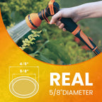 Giraffe Tools Garden Leader Hose 10ft x 5/8", Short Water Hose Heavy Duty, Flexible, Lightweight Hybrid Hose with Swivel Handle, Double Female Fittings, Burst 600 PSI