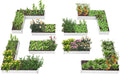 A ANLEOLIFE 8-Pack 8X4X1.5ft & 74x74x18 in Deep Root Galvanized Raised Garden Beds Outdoor for Planting Vegetables Flowers Herb, Antique White
