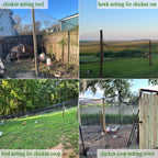 Bird Netting for Chicken Coop 30x30Ft, 1/2" Mesh, Strong Woven Poultry Netting Roof Cover for Chicken Run, Heavy Duty Bird Net for Fruit Trees, Blueberry, Vegetables, Garden Protection